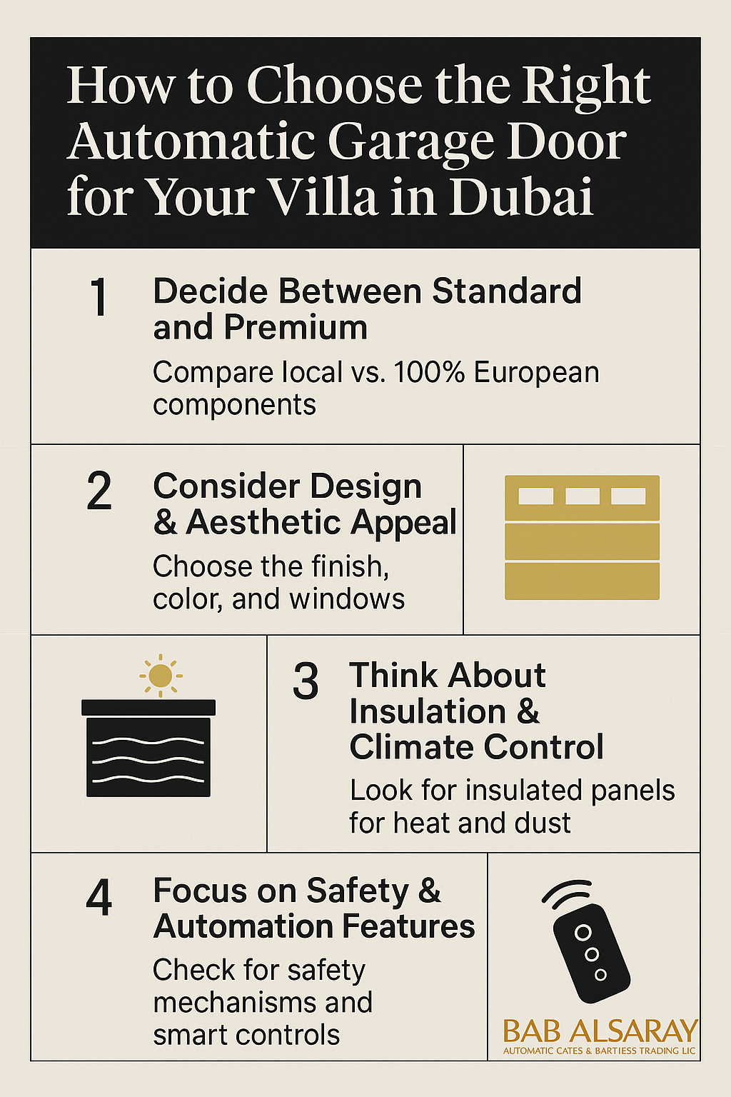 How to Choose the Right Automatic Garage Door for Your Villa in UAE