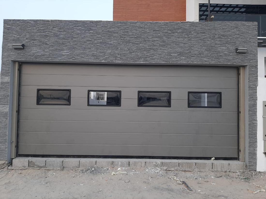 Garage door installation by BAB ALSARAY with Italpannelli panels and DOCO hardware in Dubai
